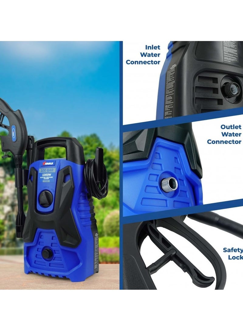 VTOOLS Vtools Pressure Washer 100 Bar 1300W  - Image 4
