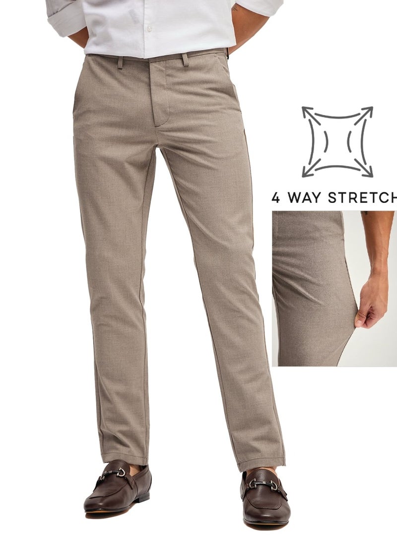 THE BEAR HOUSE Men's Classic Formal Trousers Stylish and Comfortable Dress Pants for Office Meetings, Business Travel, Professional Events, Corporate Settings, and Everyday Formal Wear - Image 1