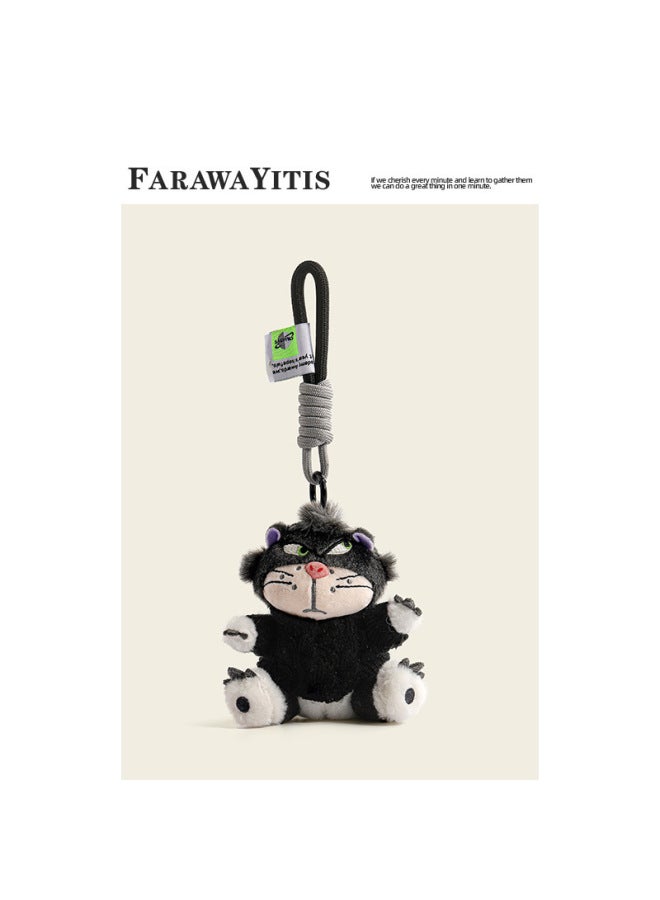 Lucifer Bag Pendant Girl's Niche Plush Doll Doll Bag Hanging High-end Keychain Light Luxury Style-Specifications:Brown Love Necklace-[black Lucy Method] - Image 2