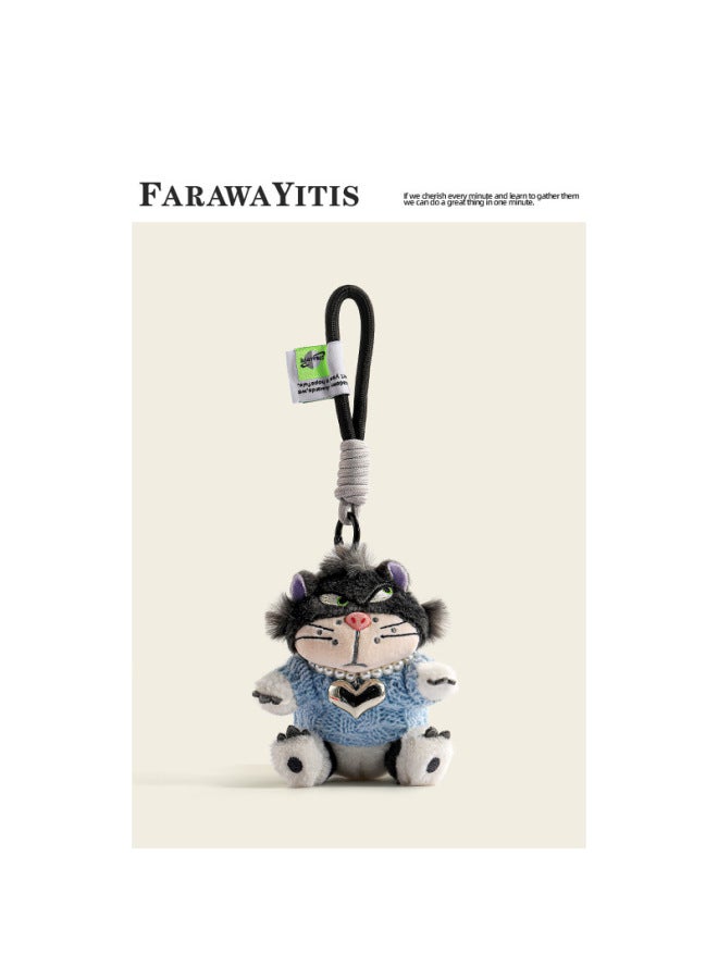Lucifer Bag Pendant Girl's Niche Plush Doll Doll Bag Hanging High-end Keychain Light Luxury Style-Specifications:Brown Love Necklace-[black Lucy Method] - Image 3