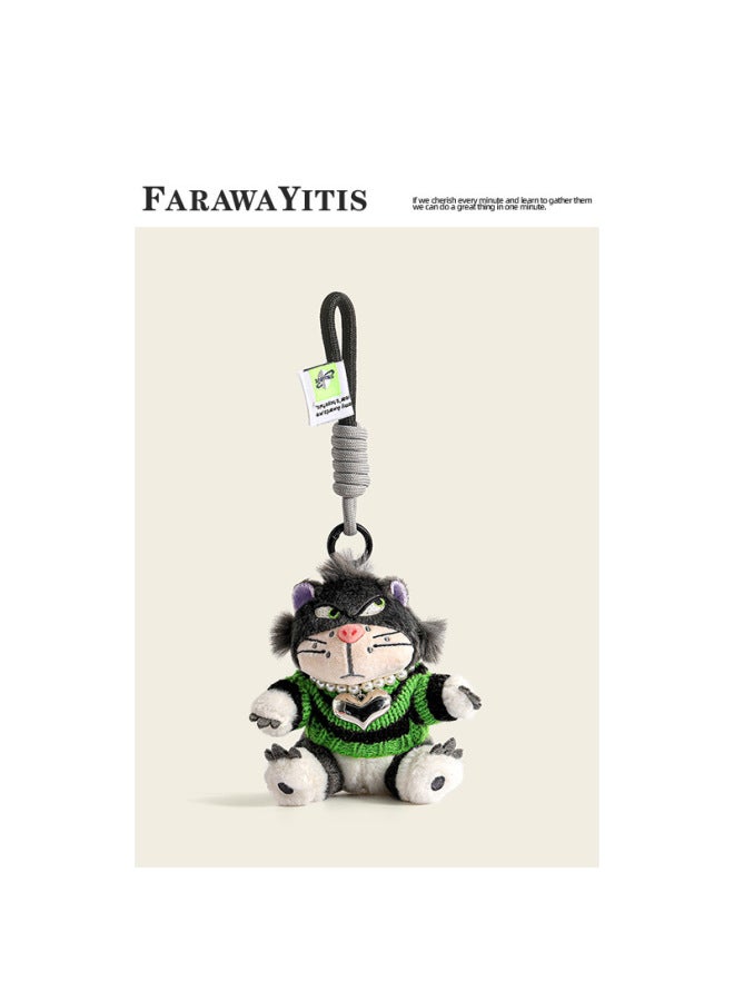 Lucifer Bag Pendant Girl's Niche Plush Doll Doll Bag Hanging High-end Keychain Light Luxury Style-Specifications:Brown Love Necklace-[black Lucy Method] - Image 4