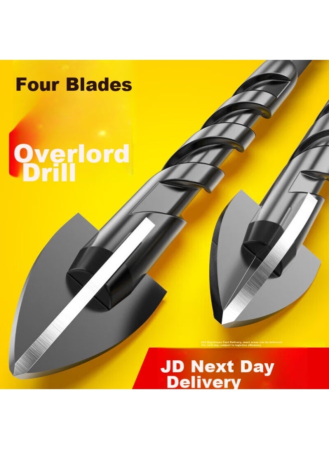 Huhao Ceramic Tile Drill Bit, Hexagonal Shank, Cross-shaped, Triangular, Impact, Four-blade, King Drill, For Concrete, Tiles, And Glass - Image 1