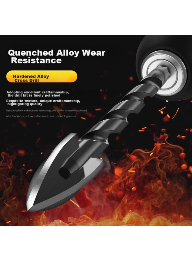 Huhao Ceramic Tile Drill Bit, Hexagonal Shank, Cross-shaped, Triangular, Impact, Four-blade, King Drill, For Concrete, Tiles, And Glass - Image 3