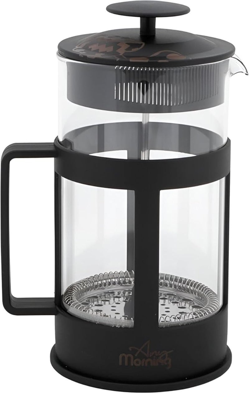 Premium Glass Press - 350ml Heat-Resistant Brewer with 4 Separate Tea Filters for Home or Work