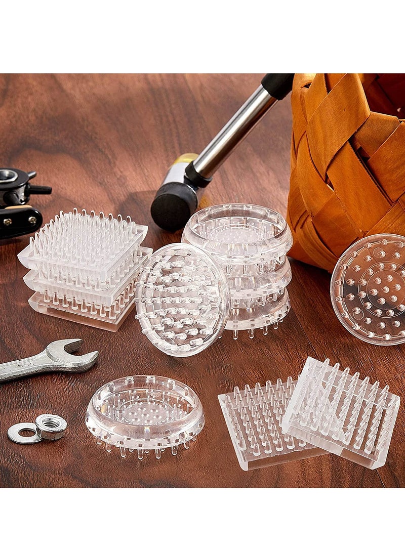 Premium Furniture Coasters and Carpet Protectors, 12PCS Non-Slip Spiked Caster Cups for Chairs, Sofas, Tables and More, Round and Square Leg Pads for Home and Office Use - Image 4
