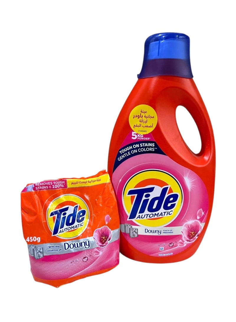 Automatic Power Gel Laundry Detergent With Downy Touch of Freshness, 2.35kg + Tide Automatic Powder With Downy 450gm