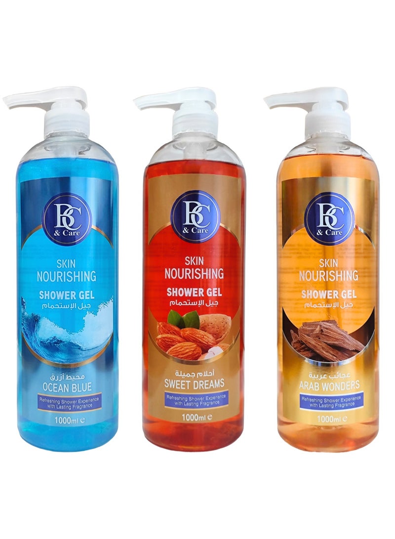 BC & CARE Sweet Dreams Skin Nourishing Shower Gel: Refreshing Shower Experience with Long-Lasting Fragrance - 1000ml - Image 3