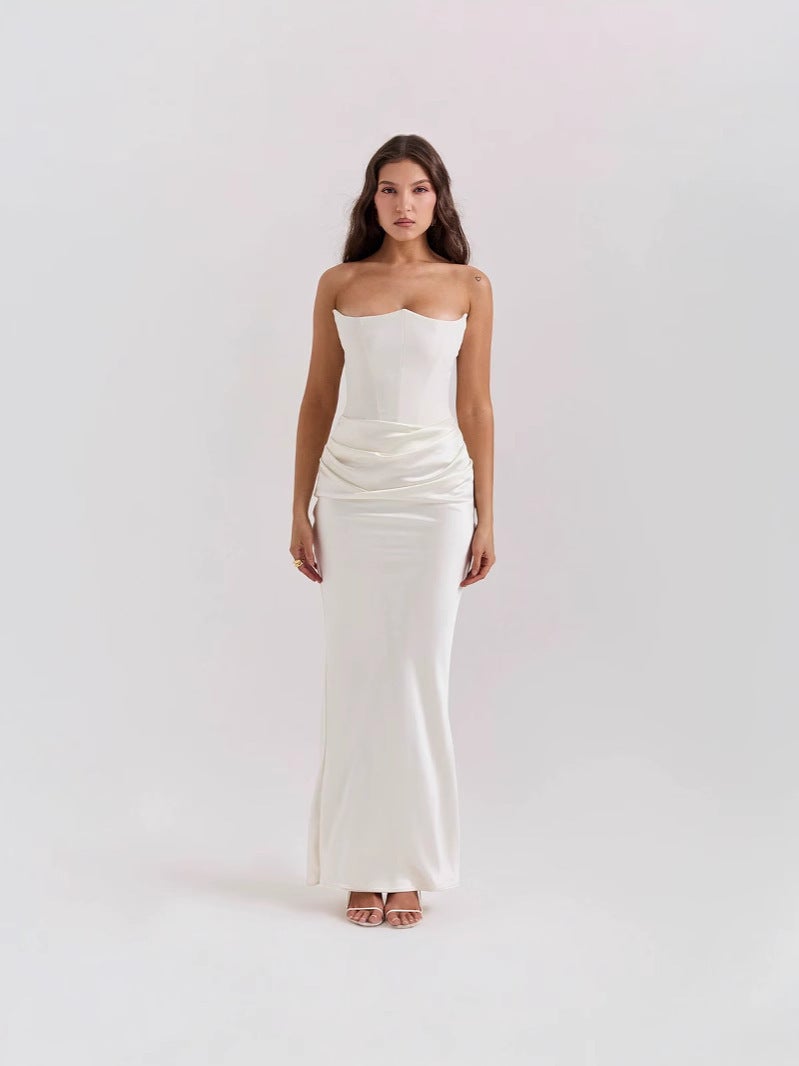 Style Women'S Fashion Tube Top Backless Slim Evening Dress Dress For Women - Image 4