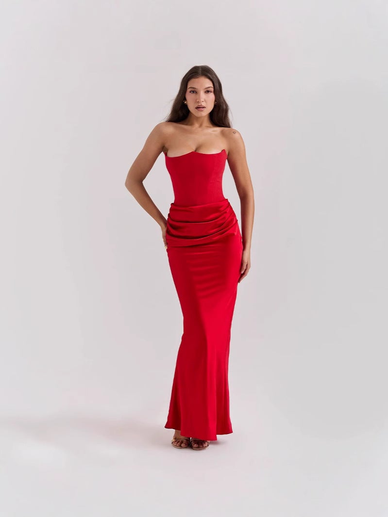Style Women'S Fashion Tube Top Backless Slim Evening Dress Dress For Women - Image 5