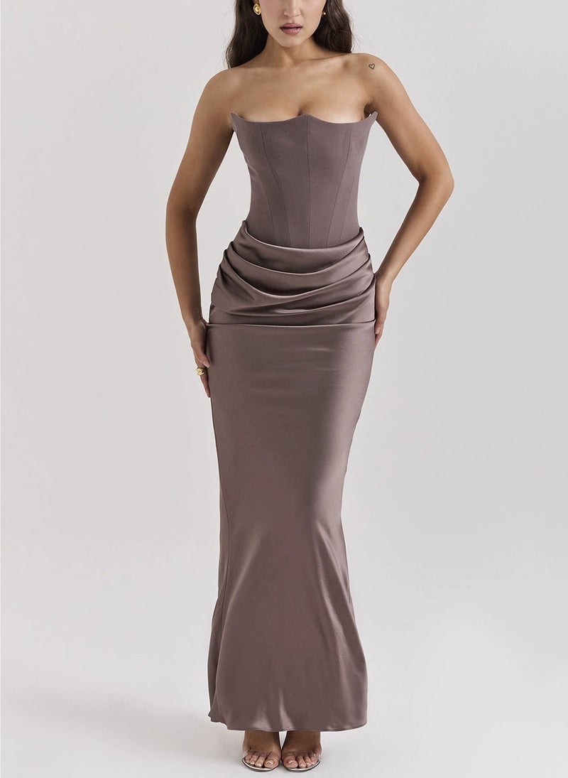 Style Women'S Fashion Tube Top Backless Slim Evening Dress Dress For Women - Image 1