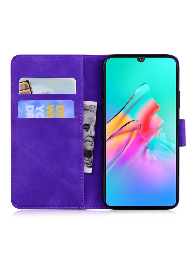 S-TOP Case For Infinix Smart HD 2021 X612 Skin Feel Pure Color Flip Leather Phone Case - Image 4