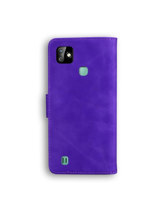 S-TOP Case For Infinix Smart HD 2021 X612 Skin Feel Pure Color Flip Leather Phone Case - Image 3