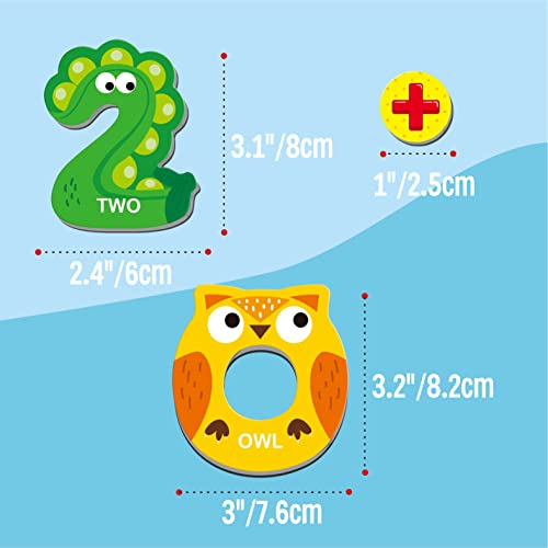 SpriteGru Magnetic Uppercase Letters and Numbers, Educational Learning Tool for Kids Word Recognition 39 Pieces Magnets Include 26 Colorful Alphabet Letters, 10 Numbers and 3 Symbols,Toddlers 3 4 5 Years Old - Image 4