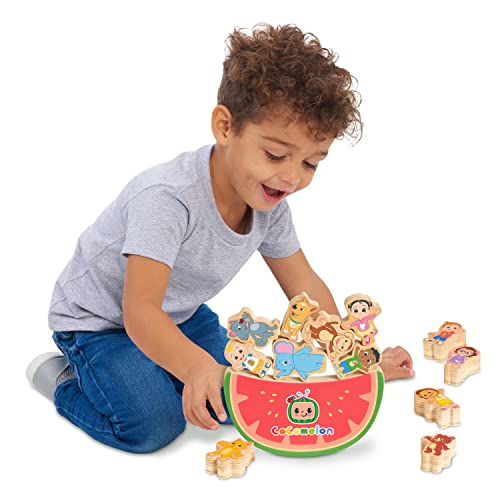 Just Play CoComelon Best Friends Wooden Balance Blocks, Recycled Wood, Kids Toys for Ages 18 Month - Image 2