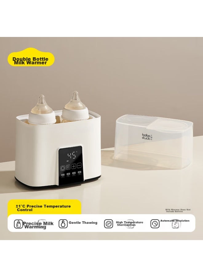 Boboduck Baby Bottle Warmer, Multifunctional Milk Warmer, Bottle Sterilizer, Breast Milk Thawing Device, Two-in Double Bottle Warmer, Bd6502 - Image 4