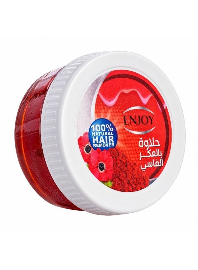 ENJOY Hair Remover Paste with Aker Fassi – 400g | 100% Natural Sugar Wax | Gentle & Effective Hair Removal | Smooth & Silky Skin | Long-Lasting Results | Enriched with Natural Moroccan Aker Fassi - Image 1