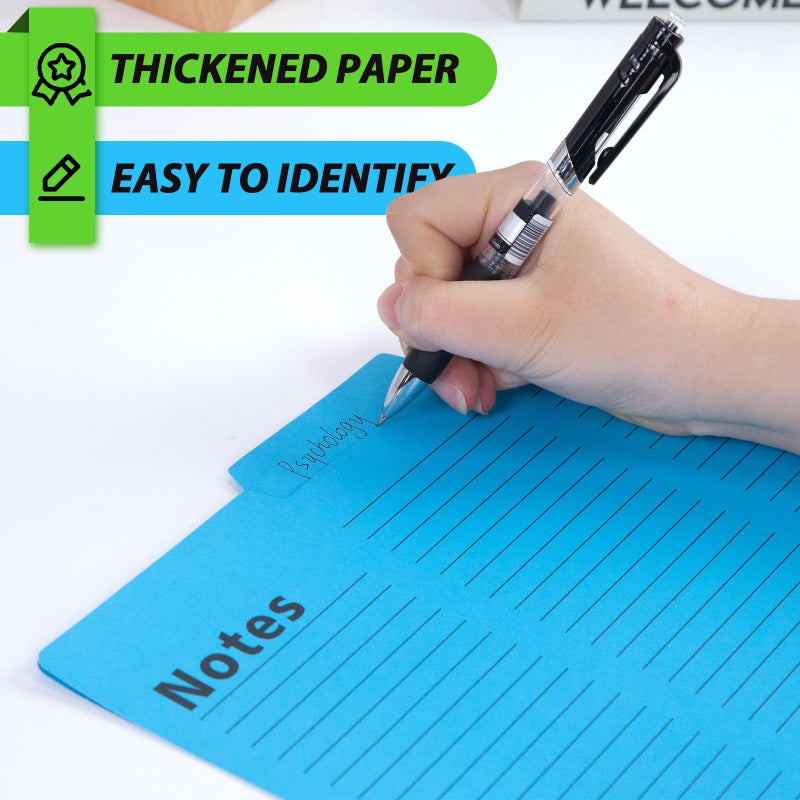 Shindel 16 Pack File Folders Letter Size, Notes Tabbed File Folders with Tabs, 9.6 x 11.5 Inch, 1/3 Cut Tabs, Manilla Letter Size Folder for Back to School, Business for Document, 8 Vibrant Colors - Image 4
