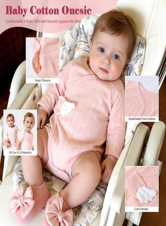Toylink New Mom & Baby Girl Gift Box Set, 12Pcs Keepsake Gift with Cotton Bodysuit, Aromatherapy Decor, Ultrasound Frame, Baby Socks & Accessories, Baby Shower Registry Gift for First Time Moms - Image 4