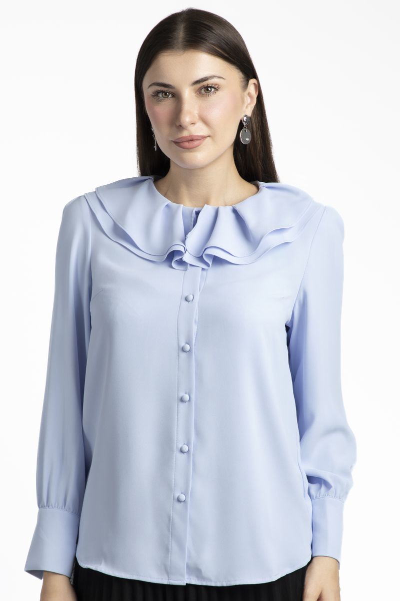 RINA women shirt with ruffled collar - Image 1