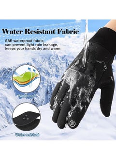 Depend Winter Thermal Gloves, Touchscreen Compatible, Thermal, Windproof And Anti-Slip, Perfect For Cycling, Running And Driving, Men And Women' s Cold Weather Gear (L Size, Black)  - Image 3