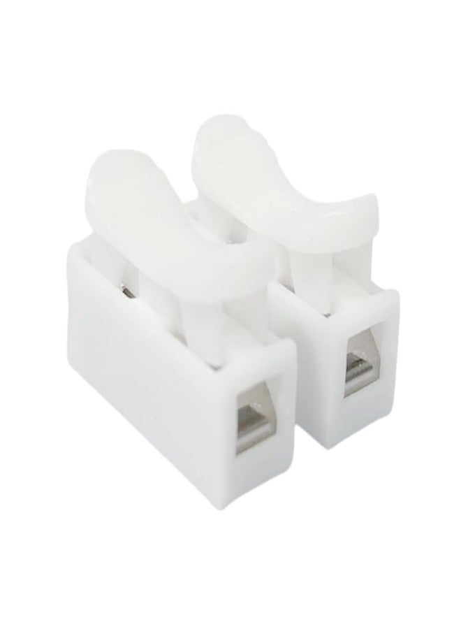 Homenique CH2 2 Pin Push Wire Connector Quick Splice Terminal Block 220V 10A Electrical Clamp Cable Connector for 0.5-2.5mm Wires Compact Design for Safe Wiring (100) - Image 4
