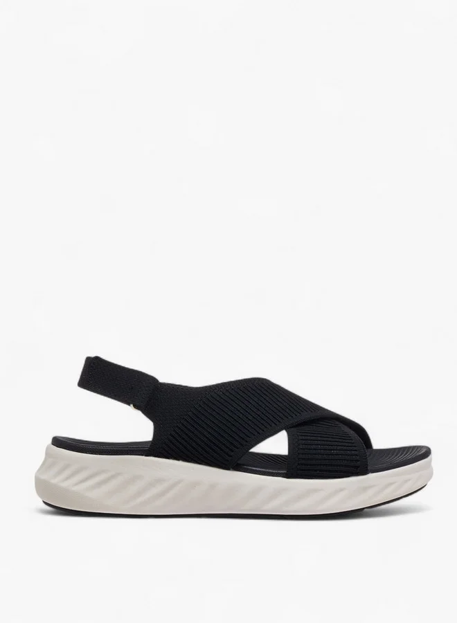 فلورا بيلا من شو إكسبرس Cross Strap Flatform Sandals with Hook and Loop Closure