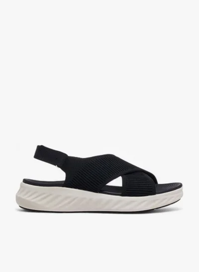 Flora Bella By Shoexpress Cross Strap Flatform Sandals with Hook and Loop Closure