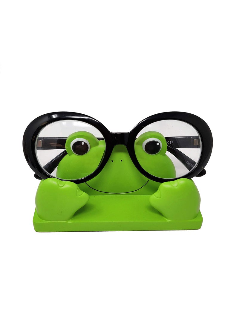 JewelryNanny JewelryNanny Fun Frog Eyeglass Holder Stand for Kids Women  Securely Hold Kids Eyeglasses Adult Reading Glasses like Bedside Nightstand Organizer Cute Desk Accessories 