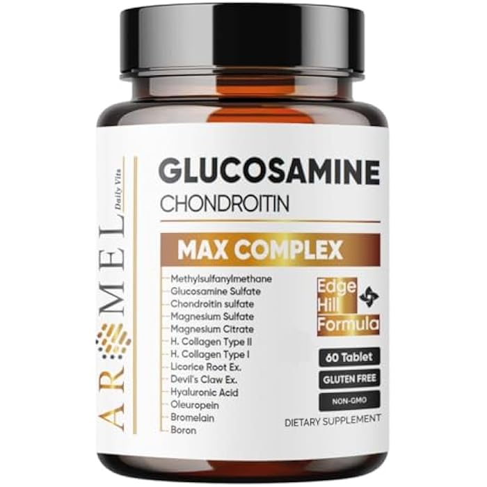 aromel Glucosamine Chondroitin | Turmeric | Msm | Joint Support | Supplement for Relief | 60 Tablets | for | Bones | Back | Knees | Hands - Image 1
