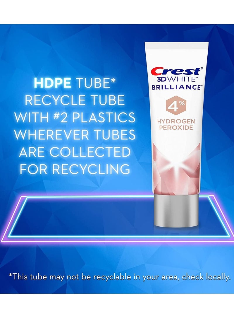 Crest White brilliance hydrogen peroxide toothpaste with fluoride 3 ounce pack3  - Image 2