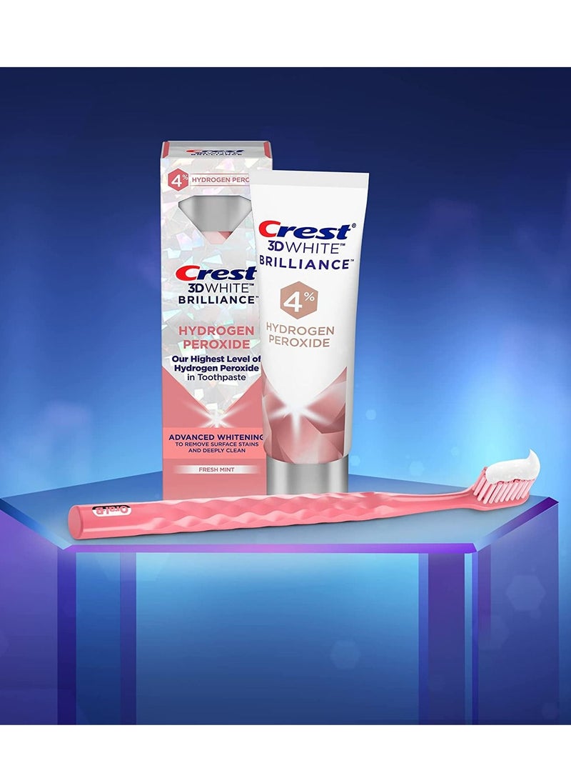 Crest White brilliance hydrogen peroxide toothpaste with fluoride 3 ounce pack3  - Image 1