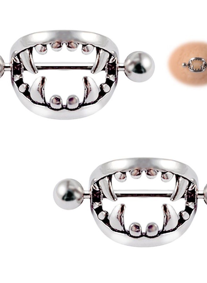 TRBR 16G 14G Vampire Teeth Piercing Jewelry, Small Rings Surgical Steel for Men and Women (14G - A Pair) - Image 1