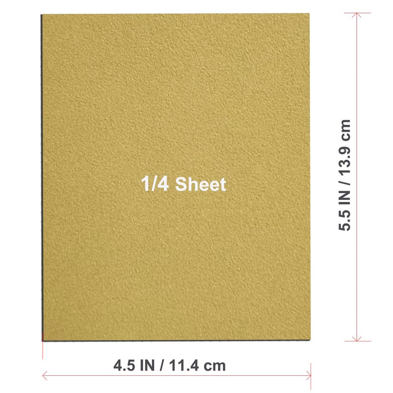 Aceple 52Pcs Aluminum Oxide Sandpaper Variety Pack, 1/4 Sheet Sand Paper Assorted for Block Sander Wood Metal Wet Dry Sanding 80/100/150/220/320/400 Grits (4.5 x 5.5 Inch) - Image 3