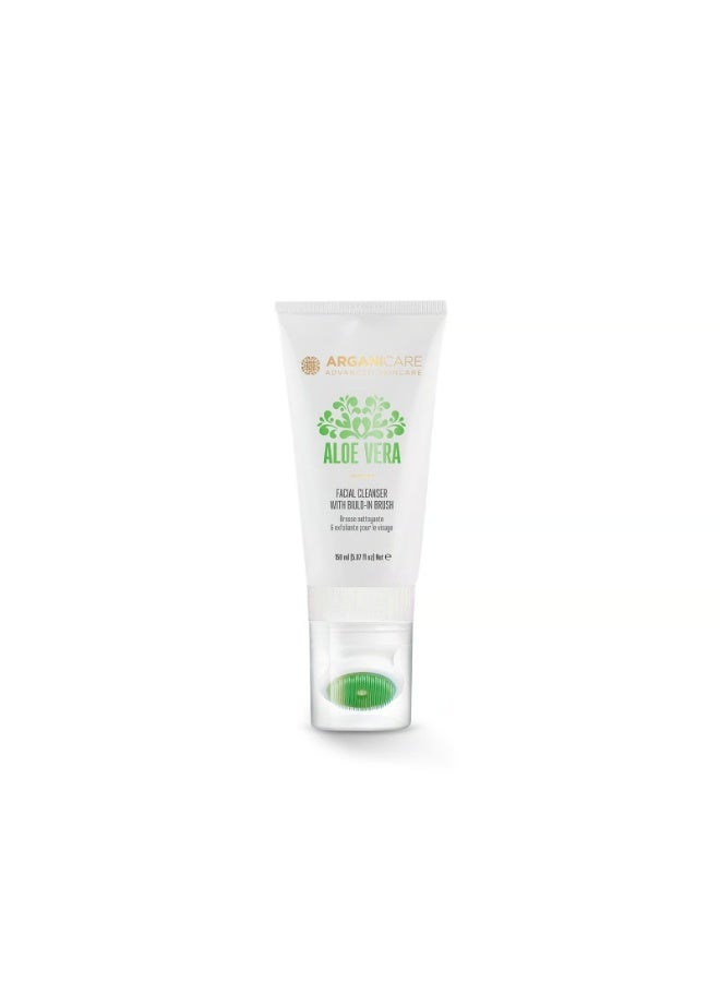 Arganicare Aloe Vera Facial Cleanser with Build-In Brush 150ml - Image 1