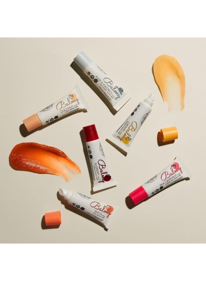 puroBio Balmy Moisturizing Lip Balm 03 Peach 10ml - Image 2