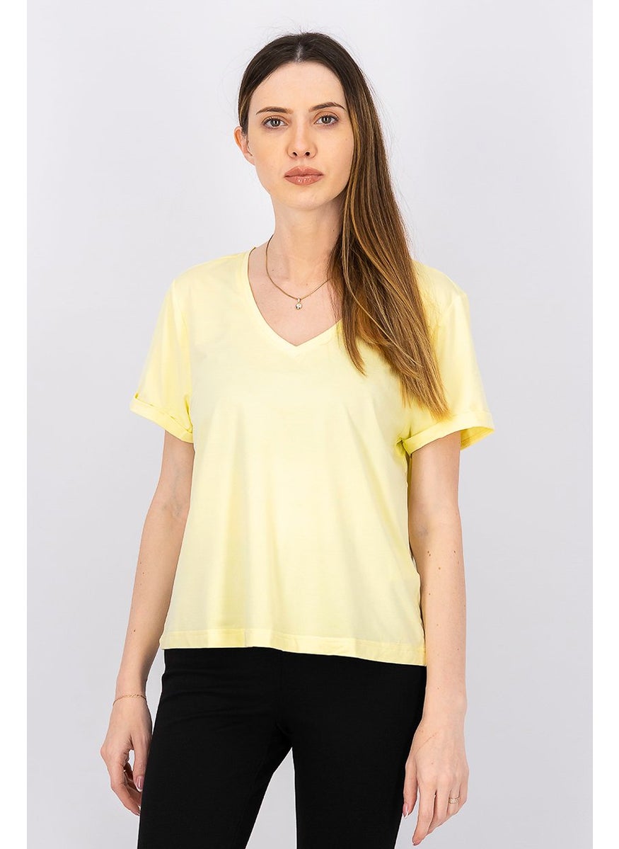 Women Sportswear Fit Short Sleeve Training Top, Yellow - pzsku/Z325210D1530FD8415225Z/45/_/1724351058/fcad07af-a006-4f08-b1f8-a1f2d5b10020