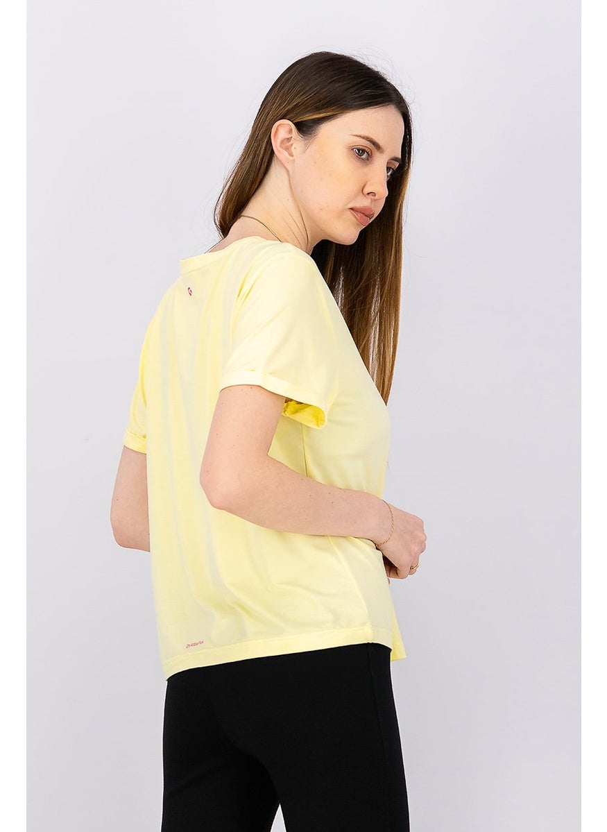 Women Sportswear Fit Short Sleeve Training Top, Yellow - pzsku/Z325210D1530FD8415225Z/45/_/1740486169/8bdae33a-cd82-4220-a156-701690eccbc2