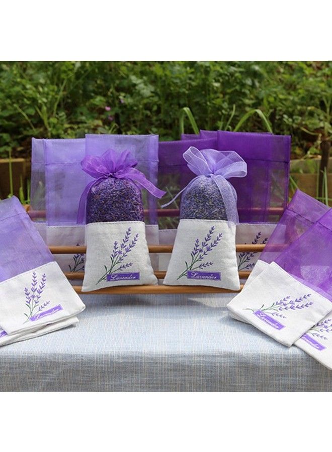 Lozom Sachet Empty Bags Purple Gauze Cottonramie Sacks For Lavender Spice And Herbs (24Pcs)  - Image 5