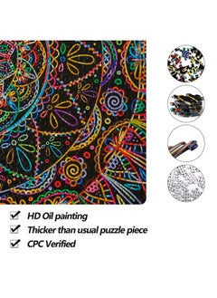 Bgraamiens Bgraamiens Puzzle-Mandala Rainbow Lines-Hard Puzzle for Adults The Lines Puzzle Impossible Puzzle (Mandala in Rainbow Lines)  - Image 4