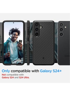 Spigen غطاء حماية كور ارمور لهاتف سامسونج جالاكسي S24 بلس - أسود مطفي  - Image 3