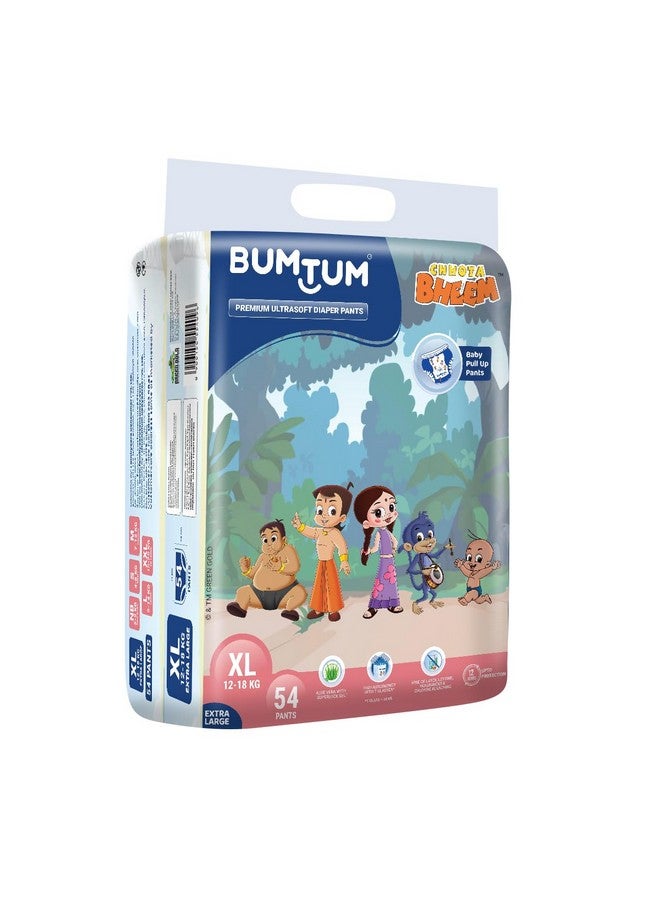 Bumtum Chota Bheem Xl Baby Diaper Pants, 54 Count, Leakage Protection Infused With Aloe Vera, Cottony Soft High Absorb Technology (Pack Of 1) - Image 2