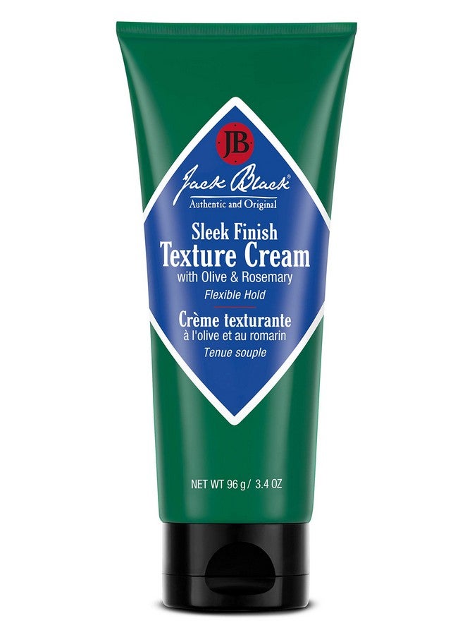 Jack Black Sleek Finish Texture Cream, 3.4 Oz. - Hair Styling Cream for Men & Women, Hair Texturizer for Dry to Normal Coarse, Thick, or Wavy Hair, Fragrance-Free Hair Lotion, Hair Product