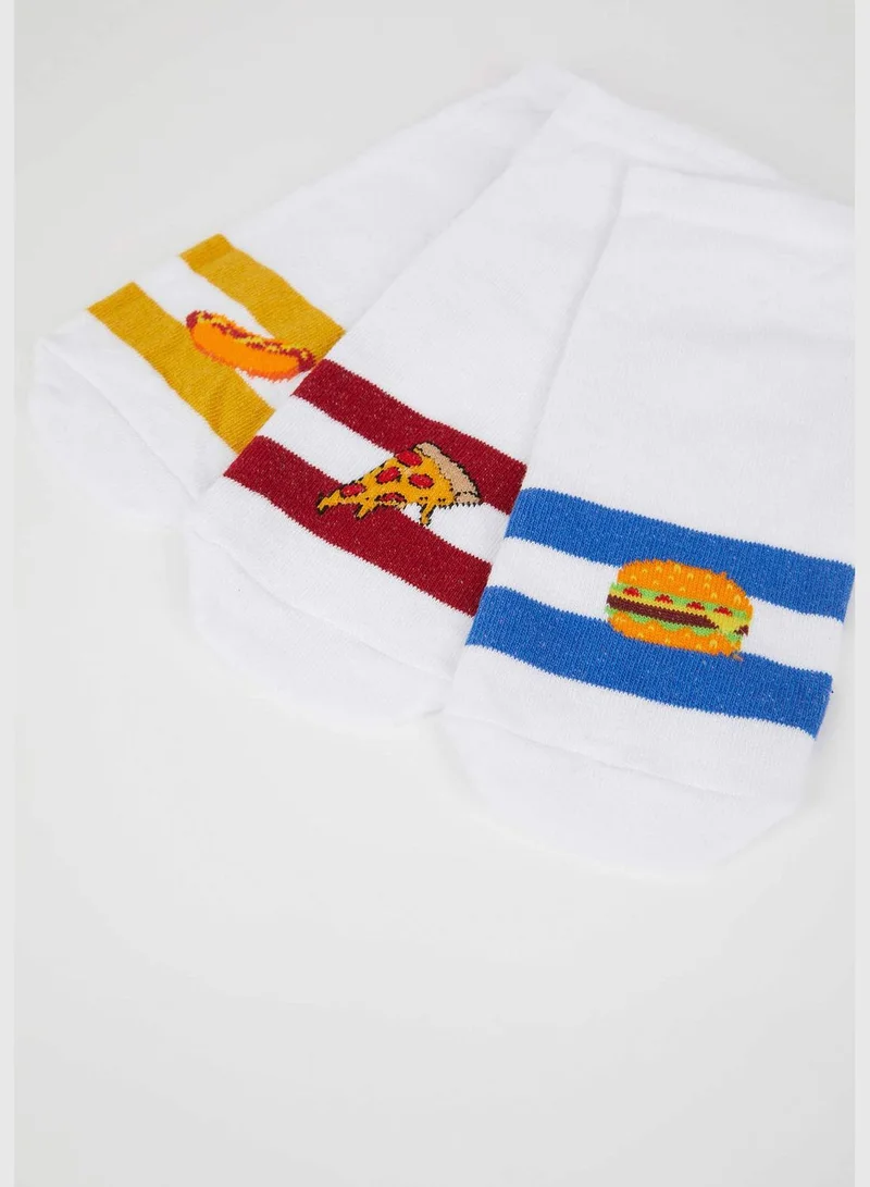 DeFacto 3 Pack Stripe Detail Ankle Socks