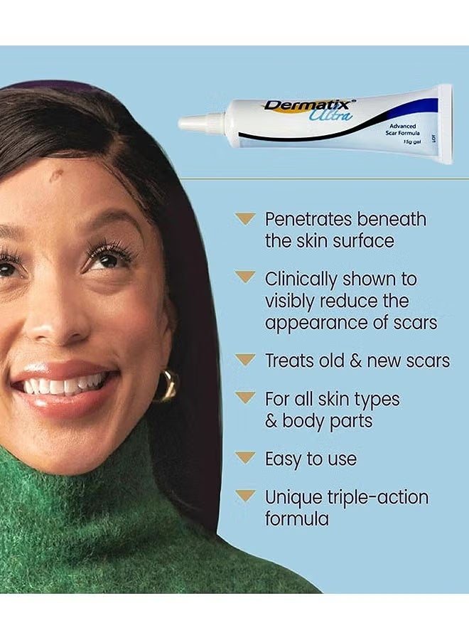 Dermatix Advanced Scar Gel 15g For Cosmetic Improvement of Scars, Fast Drying and Unique Silicone Gel Formulation, Used For Treatment of Keloids, Surgical and Hypertrophic Scars, Suitable For Sensitive Skin - Image 2