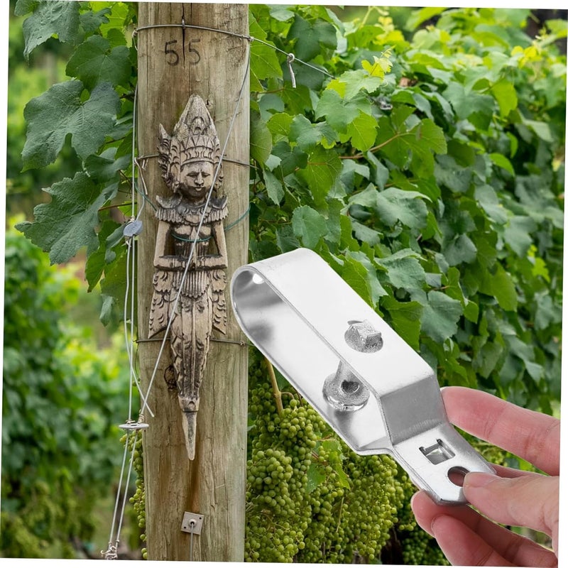 مشدات الأسلاك الثقيلة القابلة للتعديل 10 قطع مشدات كابل حبل فولاذي للاستخدام الخارجي في الحدائق - Image 3