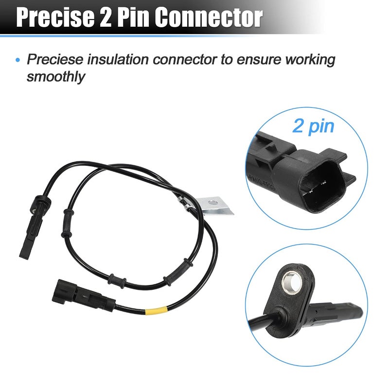 X AUTOHAUX Car ABS Wheel Speed Sensor Front Left Wheel ABS Brake Sensor w/Harness for Chevrolet Equinox 2010-2017 for GMC Terrain 2010-2017 NO. 20811372 Front Driver Side Wheel ABS Sensor - Image 3