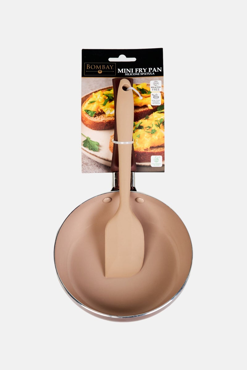 Bombay 2 Pieces Mini Fry Pan With Silicone Spatula, Multicolor - Image 1