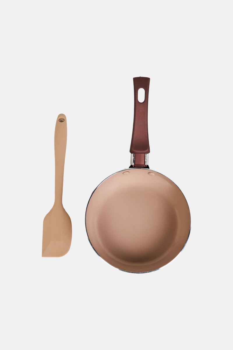 Bombay 2 Pieces Mini Fry Pan With Silicone Spatula, Multicolor - Image 2
