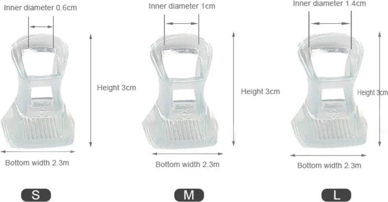Foottab 10 Pairs L (Wide): 11-14 mm Countryside Wedding High Heel Shoes Heel Tip Protector Transparent Apparatus