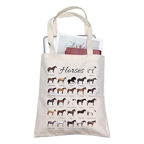 TOBGBE Horse Travel Bag - Inspirational Floral Equestrian Gift for Women (Many Horses) - Image 1